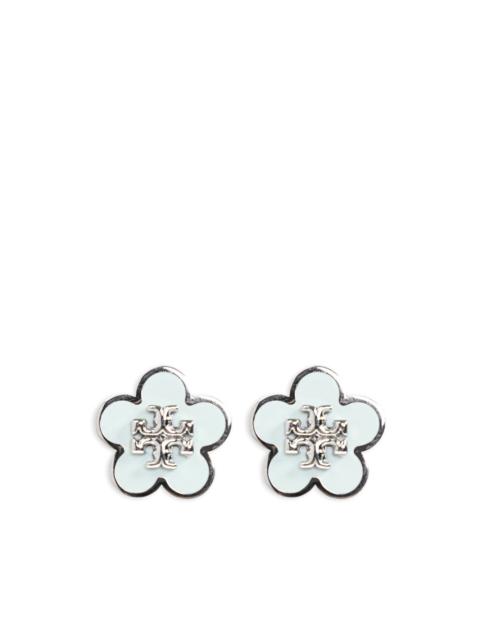 flower logo earrings