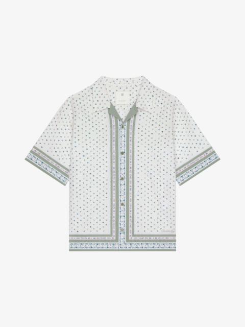 BOXY FIT SHIRT IN COTTON SEERSUCKER WITH FLORAL PRINT