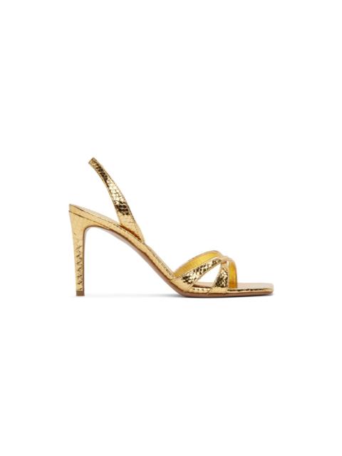 Gold Slingback 85 Heeled Sandals