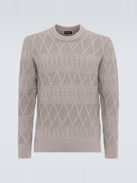 Aran wool sweater