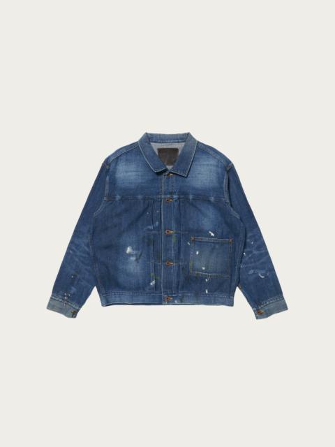 Lot. 703 Denim Jacket C. 1920's - Damaged Indigo Paint