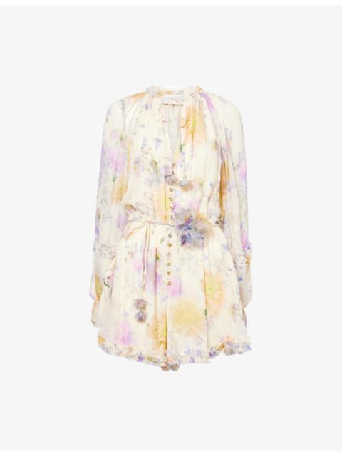 Luna Ruffled Woven Playsuit