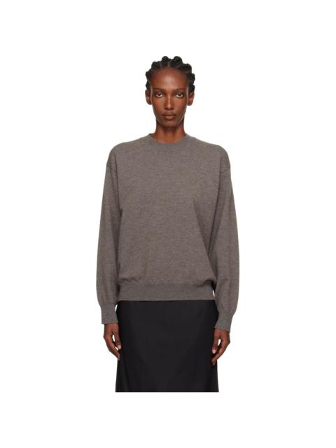 Purple Crew-Neck Open Armhole Sweater