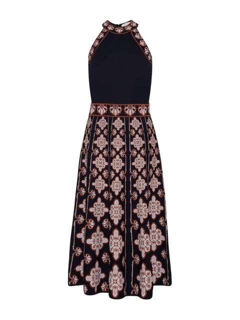 Sandrinna Dress
A Swooshy Jacquard Knit Dress