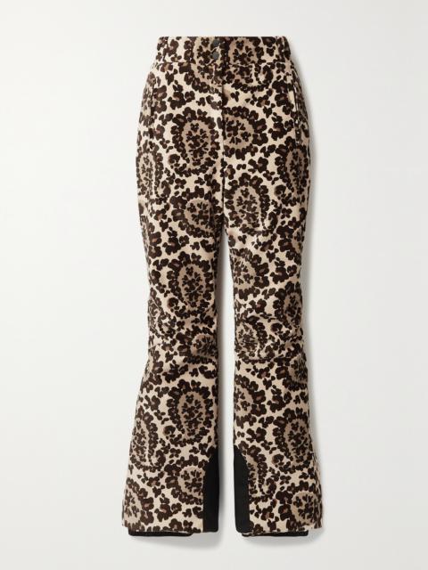 Printed Velvet Bootcut Ski Pants