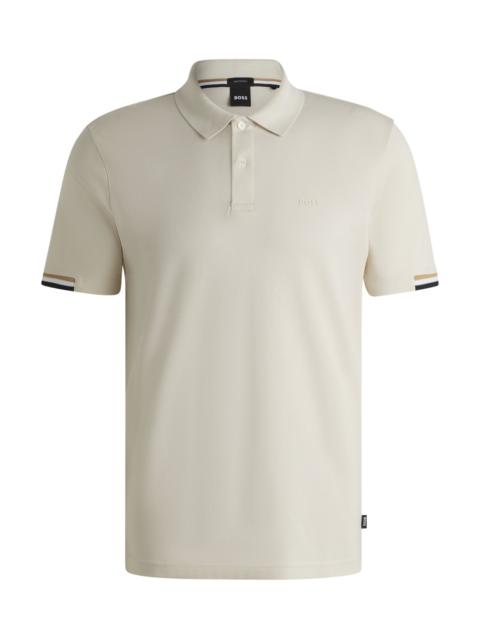 REGULAR-FIT POLO SHIRT WITH RUBBERIZED LOGO