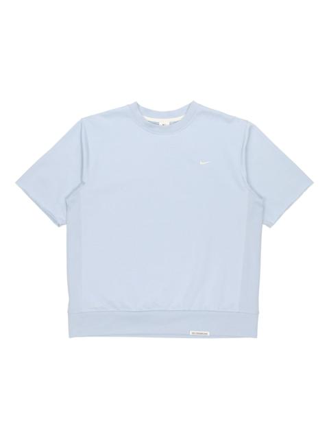 Nike Dri-fit Standard Issue Round Neck Pullover Sports Short Sleeve Blue  light blue CV1940-440