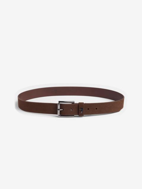 Classic Italian Suede Belt in Chocolate