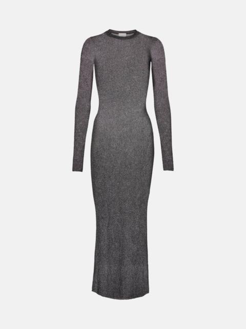 Fanelie knitted lamé maxi dress