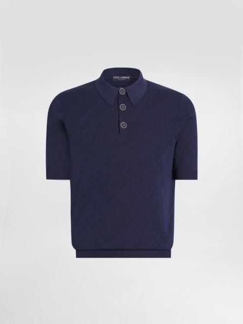 Silk polo shirt