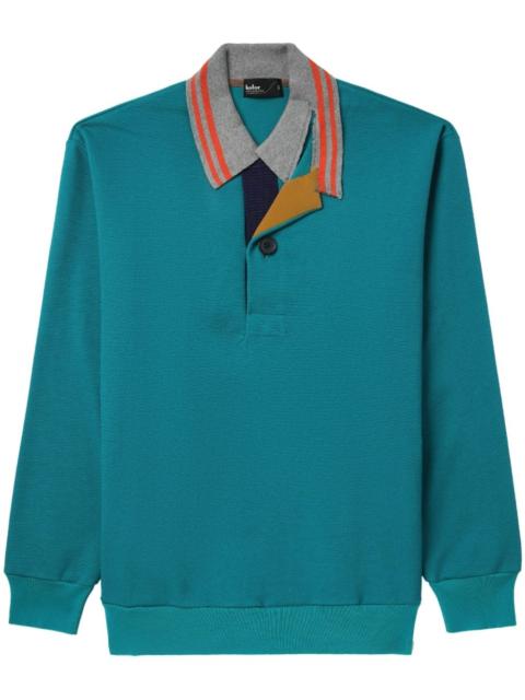 patchwork-detail polo shirt