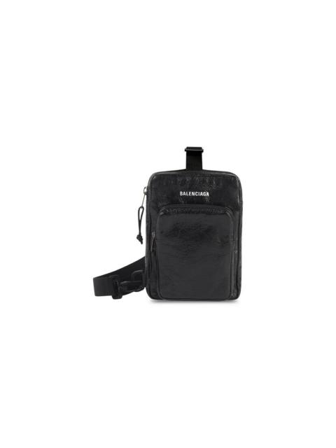 Men's Explorer Crossbody Messenger Bag in Black