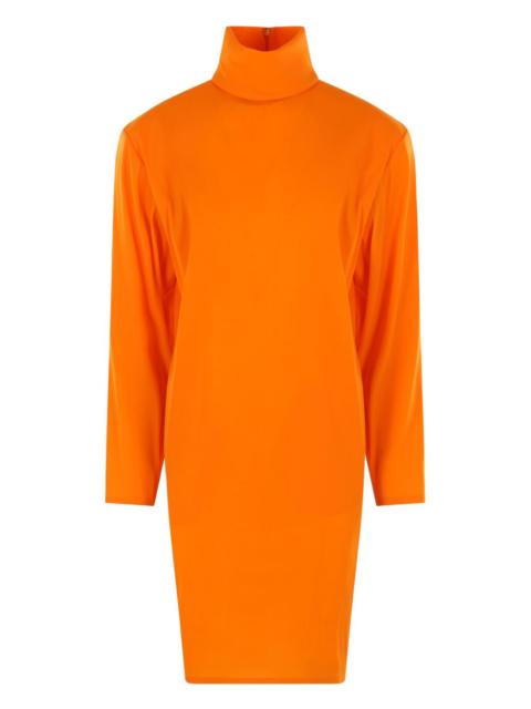 zip-fastening long-sleeved dress