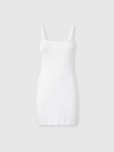 Chevron Cotton and Viscose Mini Dress