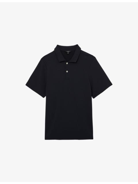 Kennedy Buttoned Textured Polo Top