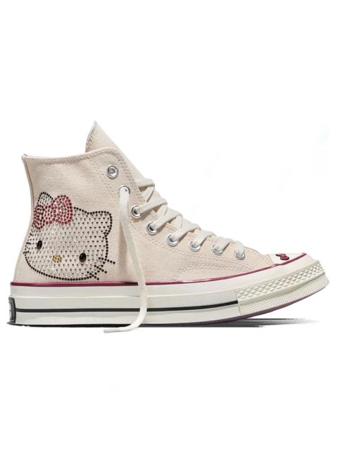 CONVERSE X HELLO KITTY CHUCK TAYLOR 70 WITH SWAROVSKI CRYSTALS - EGRET/SPORTY BERRY/BLACK