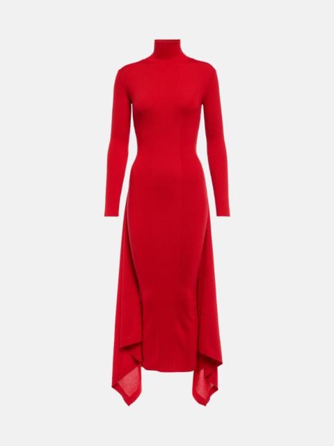 Cashmere and silk midi dress