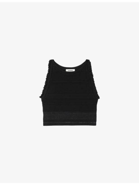 Sleeveless Cropped Knitted Top