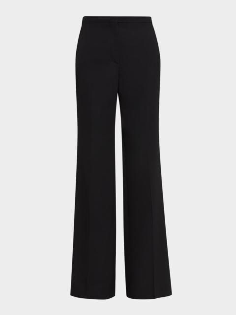 Flare-Leg Wool Pants