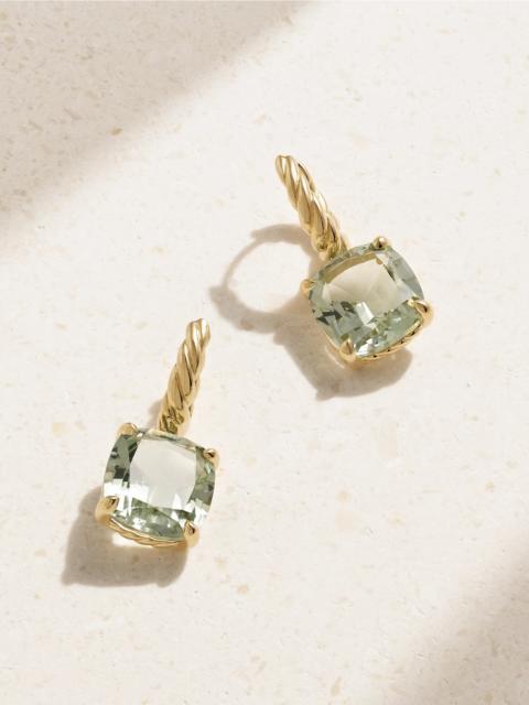 Marbella 18-karat Gold Prasiolite Hoop Earrings