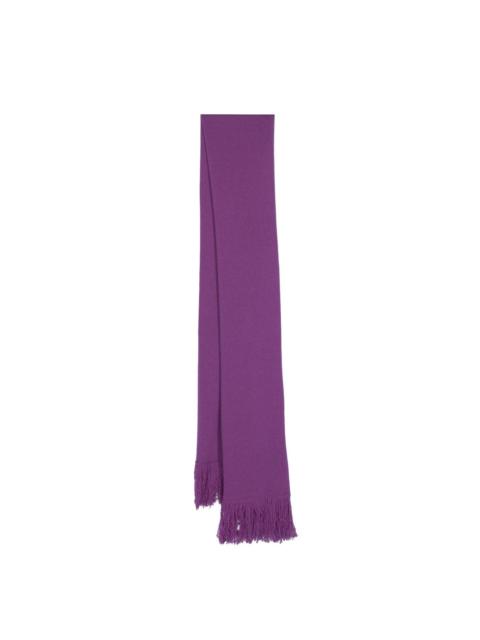 frayed-hem cashmere scarf