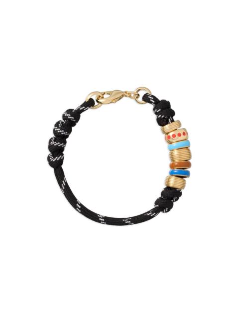 knotted-cord bead bracelet