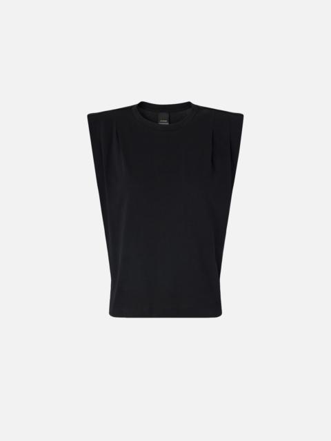 SLEEVELESS DOUBLE JERSEY T-SHIRT