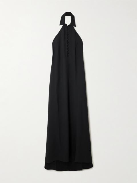 Barbara Open-back Crepe Gown