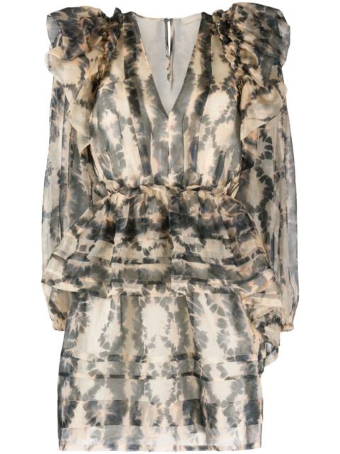 Adelaide printed silk minidress