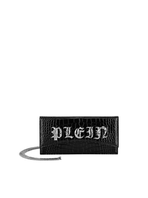 Gothic Plein croc-effect clutch bag