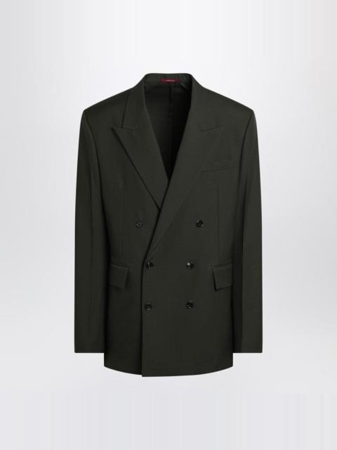 Gucci Military Green Double-Breasted Jacket In Wool Men