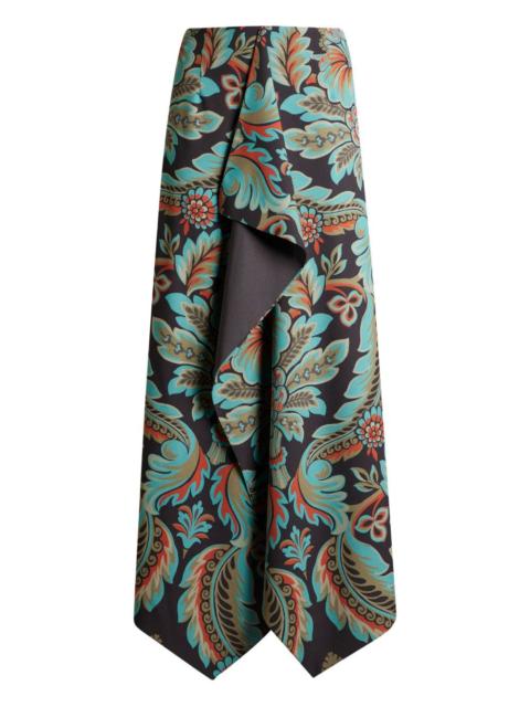 printed midi skirt