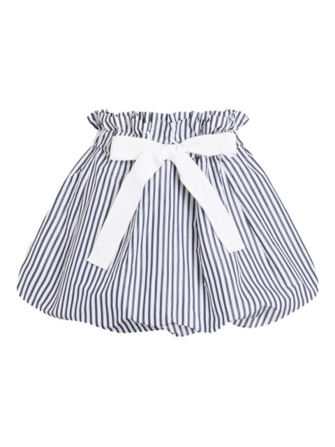 striped bow mini A-line skirt
