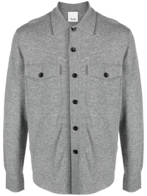 straight-point collar cardigan