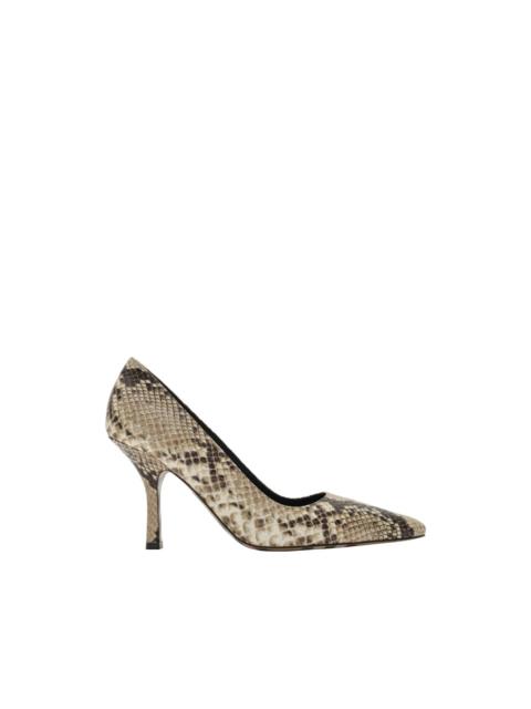 python-print leather Dame High Pumps​
