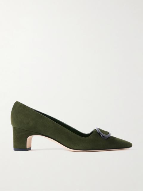 Fenix 50 Buckled Suede Pumps
