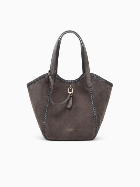 MEDIUM SUEDE HANDBAG WITH THREADING