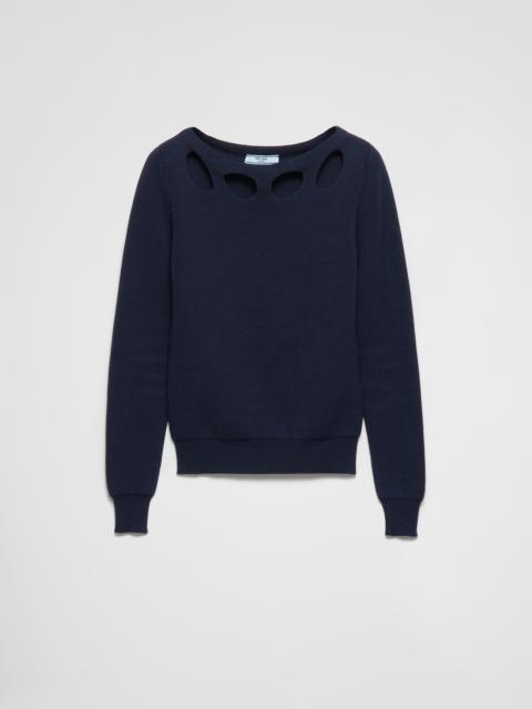 Cotton boat neck sweater