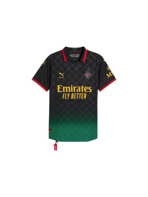 OFF-WHITE x Puma AC Milan Authentic Jersey Black/Power Green