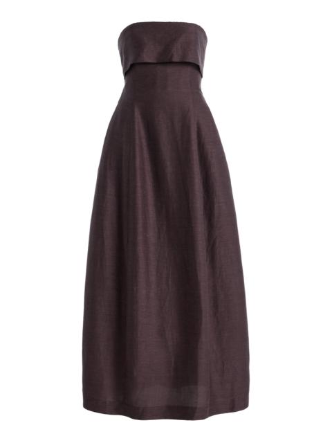 Bormio Bandeau Maxi Dress brown