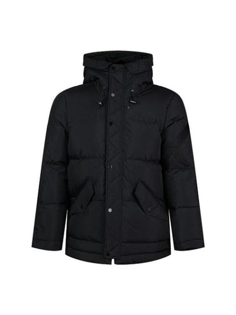 Air Jordan Wings Outdoor mid-length hooded down Jacket Black BQ4171-010