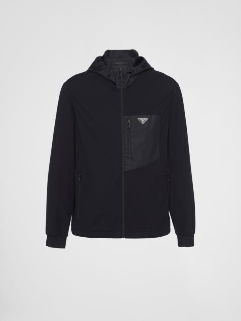 Technical cotton and Re-Nylon cardigan