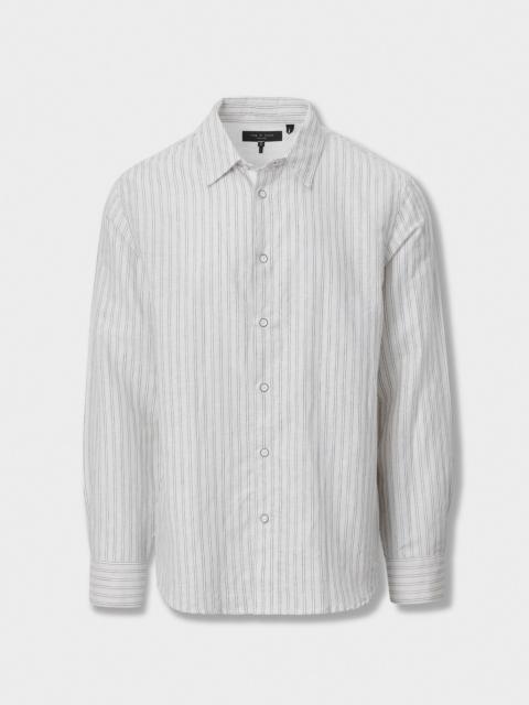 Finch Striped Linen-Cotton Shirt