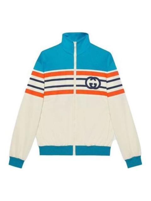 Gucci Interlocking G Stripe Jacket 'Light Blue Ivory' 673299-XJDU1-4628