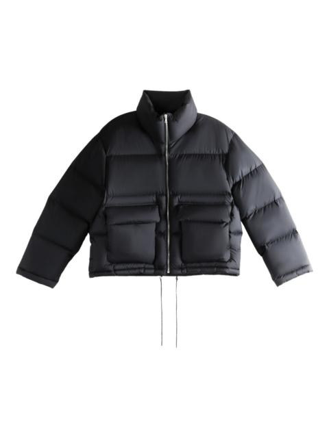 flap-pocket puffer jacket