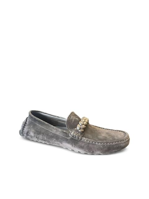 braided suede loafers