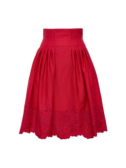 Cecina Cotton Skirt red