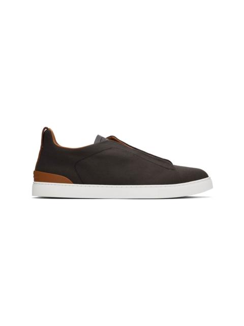 Brown #UseTheExisting Triple Stitch Sneakers