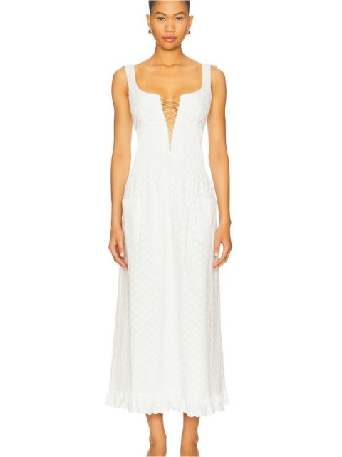 Pin Tuck Eyelet Dress