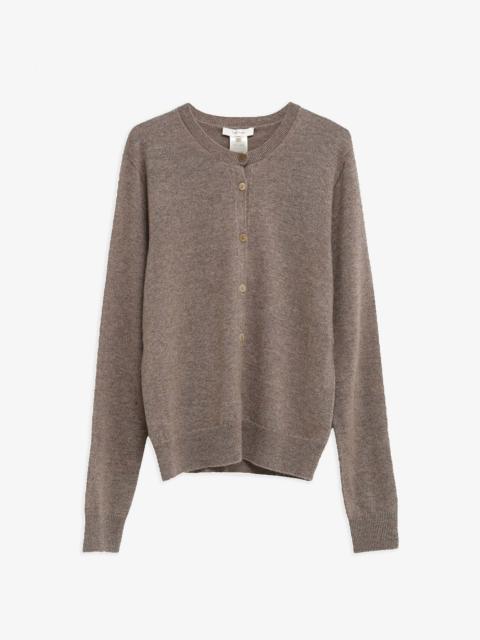 Maui pebble beige cashmere cardigan